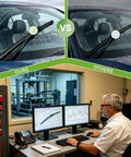 Comparison of Straight Up Premium All Season Windshield Wiper Blades 22 Inch and 22 Inch Pair U J Hook Fitment versus others.