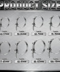 Must Have 24 Pack T Bolt Hose Clamp Set With Reinforcement Spring Stainless Steel Constant Tension Eight Size Range Display