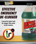 Septic Tank Shock Treatment Liquid Clog Remover Safe For Septic Systems And RVs Clears Drains In Minutes Pour Directly Into Toilet Liquefies Organic Material Treats Up To 1500 Gallons 67.6 Fl Oz bottle