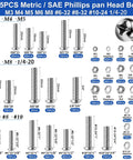 Nuts And Bolts Assortment Kit Go-To With 3334 Pieces Across SAE And Metric Phillips Head And Hex Bolts Grade Eight Point Eight 39 Sizes
