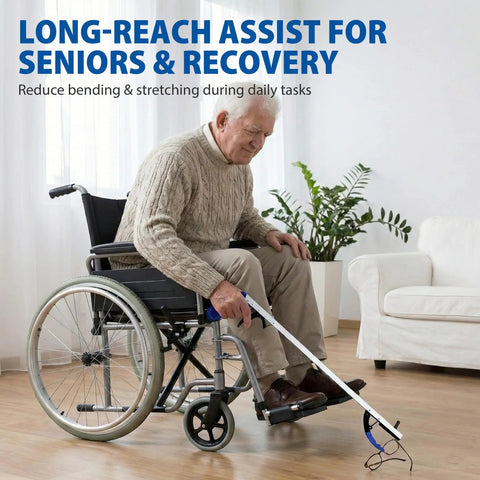 32 Inch Reacher Grabber Tool For Seniors Two Pack With Magnetic Tip Handy Lightweight Long Reach Pickup Stick Nonfolding Assistive Device For Mobility Arthritis Relief Recovery And Daily Living Tasks