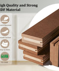 Close-up of MDF material for 96 Inch Double Sliding Closet Doors With 5 Lite Frosted Glass Pantry Panels Gives Your Space A Fresh Look Includes Hardware Track Kit Floor Guide Pre Drilled MDF White Ready To Assemble Door Panels.