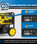 10,000-Watt Electric Start Home Backup Open Frame Portable Inverter Generator with CO Shield technology