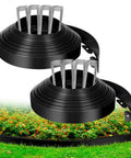 Flexible No Dig Landscape Edging Kit With 100 Ft Border And 100 Upgrade Stakes One Point Five Inch Tall Plastic Garden Border