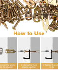 60 Pcs Self Drilling Anchors And Screws Kit For Heavy Duty Wall Mounting No Drill Required with usage instructions displayed