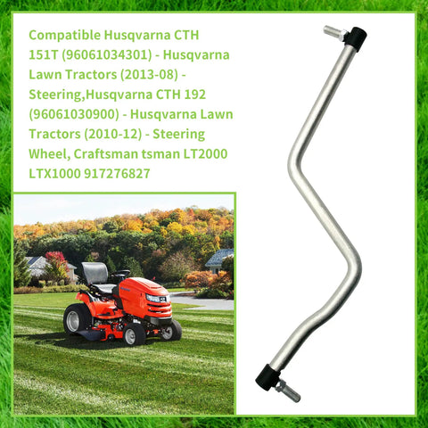 Drag Link Replacement Fits Craftsman LT2000 LTX1000 Husqvarna Poulan Roper Weed Eater Lawn Mowers Sixteen And A Quarter Inch Long Replaces 532175121 175121 917276827 Oregon 45 143 Replacement Part, silver steel steering linkage with threaded ends