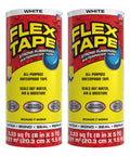 Two rolls of heavy duty rubberized waterproof tape that seals leaks and patches it all for indoor and outdoor use white 8 inch by 5 foot.