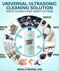 Ultrasonic Cleaner Solution Concentrate With Free Cleaning Cloth Makes Up To 50 Gallons For All Ultrasonic Machines Usa Made 32 Oz Cleaning Liquid Pro Grade Heavy Duty For Carburetors Engine Parts And Small Metal Components cleaning uses