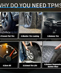 Image detailing benefits of Top Shelf TPMS Tire Pressure Monitoring Sensors For Smooth Rolling Toyota 4Runner and Lexus models.