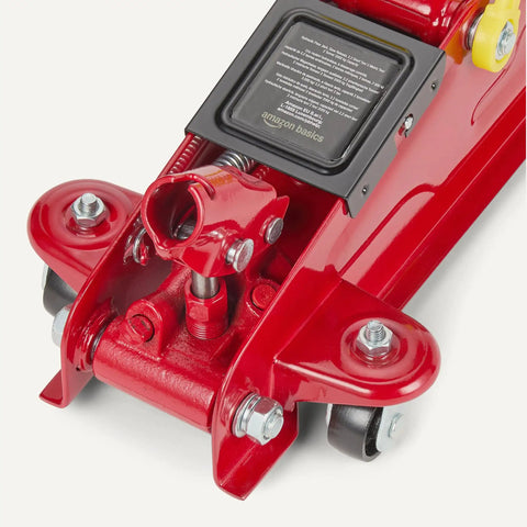 2 Ton Hydraulic Floor Jack For Cars, Portable Car Jack With 5.3 Inch To 13.4 Inch Lift Range, Slow Release And Overload Protection, Red Heavy Duty Garage Workhorse