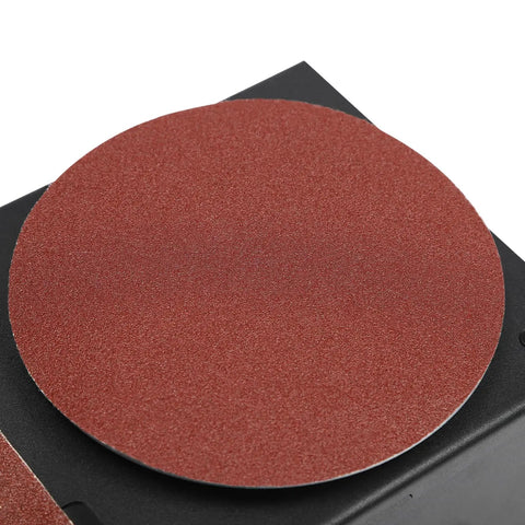Killer 3in1 Mini Belt Disc Sander Built Tough With Variable Speed Settings And Auto Spring Tension For Ready To Roll Diy Wood And Metal Shaping That Delivers Clean Cuts Every Time - close-up of round sanding disc.
