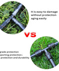 16-piece 1/2 inch irrigation fittings kit for drip tubing; includes black barbed connectors, elbows, tees, and adapters