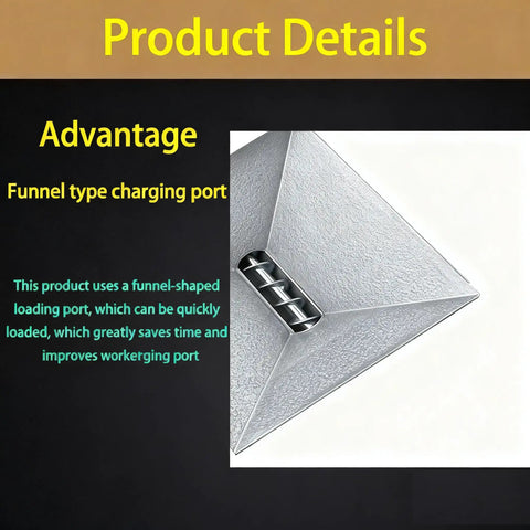 Portable Mortar Grout Gun With 9 Nozzles For Cement Caulking And Pointing Electric Design showing funnel charging port