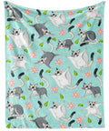 Super Cute Sugar Glider Throw Blanket For Kids And Girls, Hella Soft Weightless Plush Blend with colorful sugar glider patterns.