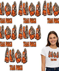 6 Pack Dtf Transfers Premium Hd Vivid Color Ready To Press Heat Transfer Stickers featuring gorillas and 'Team Punch' text