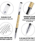 Japanese Style Gel Pens 0.35mm Extra Fine Point No Smudge Quick Dry For Journaling Planners And Thin Notebook Paper 12 Pack