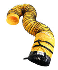 25 Ft PVC Flexible Duct For Exhaust Fans 12 Inch Diameter Heavy Duty Vent Hose With Steel Spring Wire Non Collapsible