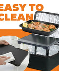 Compact Portable Electric Lunch Warmer For Work Office And Construction Sites Grab And Go Reheat Cook And Eat 120V Black