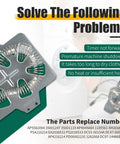 Dryer Heating Element Replacement Compatible With Samsung DV337AEL DV338AEB DV350AEP DV361EWBEWR shown fixing drying issues.