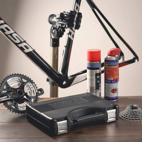 Pro Grade Bike Repair Tool Kit 22 Piece Set For Easy Maintenance And On The Go Fixes with chain rivet extractor visible