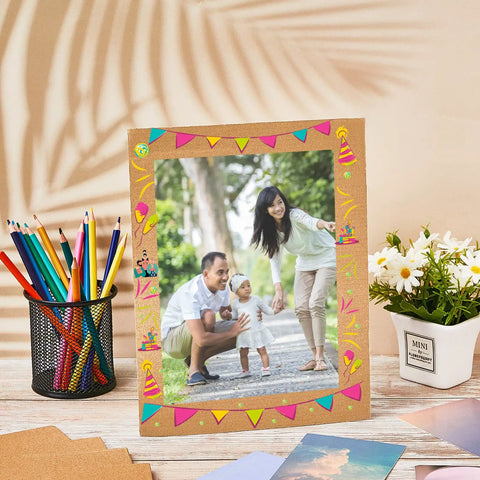 110 Pack 11 x 8.5 Inch Corrugated Cardboard Sheets for Shipping and Crafting, Flat Brown Packing Inserts with colorful frame design