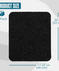 Disposable Urinal Mats for Mens Restroom Use, Large 17.25 By 20.5 Inch Floor Pads, Odor Control, Black, 12 Pack, Top View