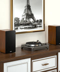 Bluetooth Bookshelf Speakers 40W X 2 With 4 Inch Woofer, Turntable Ready Boss Sound System, Optical And AUX Input setup