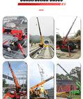 Legit Portable Hydraulic Crawler Crane With Handheld Remote shown in various construction cases and setups.