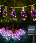 Vintage Hemp Rope Solar String Lights With 20 Shatterproof Bulbs 8 Modes And Memory Function Sun Powered Waterproof Outdoor Lighting