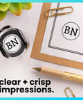 Quit The Daily Grind With This Rock Solid Self Inking Inspection Stamp Built For Fast Track Quality Approval And Seamless Record Keeping On Busy Office Floors Or Local Shop Workbenches, showing clear impressions on paper.