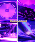 Close-up of Bluetooth Music Tesla Coil Arc Plasma Loudspeaker Desktop Experiment Toy Model SSTC SS02 with purple arc effect