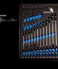 Combination Wrench Set With Mechanic's Tray, Metric 6 To 24 Mm, 19-Piece Pro Grade Chrome Vanadium in tray display