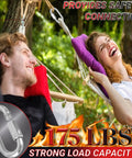 Heavy Duty Chain Quick Links And Carabiner Set For Hammock Hanging Camping And Hiking featuring relaxed couple in hammock