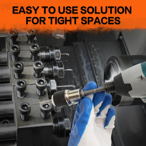 Two Piece Tap Socket Set With Three Eighths Inch Drive, Tight Space Friendly Tap Holder And Extraction Sockets in action