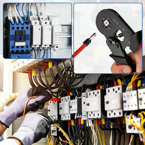 Premium Ferrule Crimping Tool Kit With 1800 Wire End Terminals For AWG 23 to 7 0.25 to 10mm2 used in electrical panel