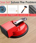 Beefy Floor Gap Fixer Tool With 12Cm Suction Cup And 10 Reusable Sticky Pads Pro Grade Rubber Mallet Gap Puller For Wood Floors