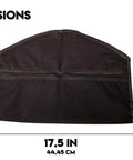 Black Under Clothes Lowkey Hidden Safe Hanger Diversion Pocket with 17.5 x 12.5 inch dimensions shown.