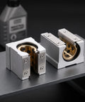 Top Rated Joinpaya 2pcs Br20uu Linear Bearing Blocks With Oilless Graphite Bronze Bushings For Smooth Sbr20 supported slider rail.