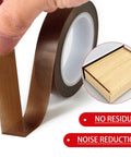 Hella Smooth Low Friction Drawer Slide Tape Two Rolls Half Inch By Thirty Three Feet, brown adhesive tape for cabinets and woodwork.