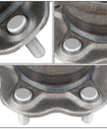 Close-up of Rear Wheel Bearing Hub Assembly For Infiniti JX35 QX60 Nissan Altima Maxima Murano Pathfinder 2007 2022 Driver Or Passenger Side Bare Steel Replacement With Pre Installed Bearing And Ready To Install