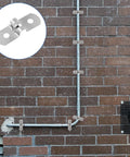 50 Pcs One Quarter Inch Two Hole U Strap Bracket For Pipes Conduit Stainless Steel Pipe Clamp M5 Thread on brick wall