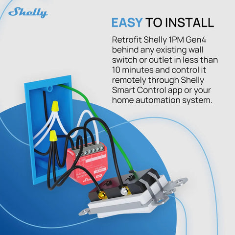 Smart Relay Switch With Power Metering, Wi Fi Zigbee Matter Enabled, retrofit installation behind wall socket