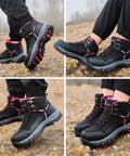 Waterproof Steel Toe Boots For Women Wide Width Non Slip Work Shoes Lightweight Yet Durable Safety Boots With Slip Resistant Soles Built Tough For Construction And Warehouse Jobs Steel Toe Or Composite Toe Options