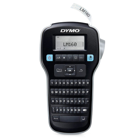 Badass Portable Label Maker Featuring Authentic Qwerty Keyboard And Rapid Response Touch Keys in sleek black design.