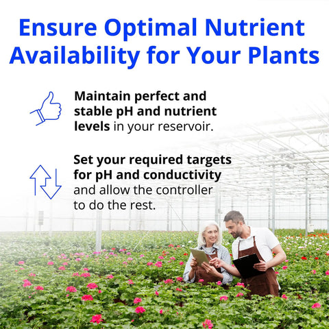 WiFi Enabled Hydroponics Pro Controller For Around The Clock Automated PH, EC And Temperature Dosing in greenhouse setting