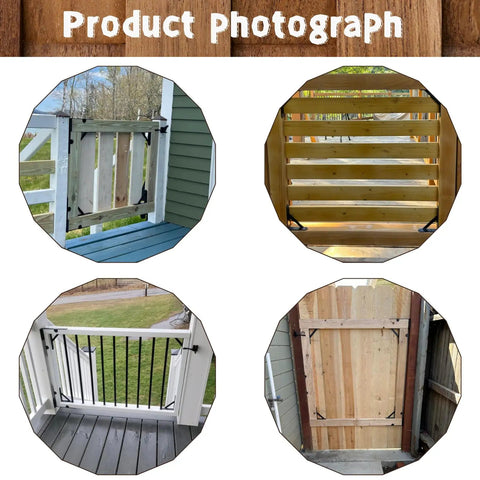 No Sag Gate Frame Kit With Heavy Duty Corner Brackets And Hinges For Wood Fences, Corrals, And Windows, Gate Hardware That Keeps Gates Level, Easy Install With Screws, Pull Ring, And Instructions