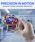 3D Printed Tri Axis Tourbillon Gear Transmission Model For STEM Education Ideal For Classrooms And Gearheads Demonstrates Coordinated Three-Axis Movement Realistic Mechanical Display Durable PET Construction For Education And Display, hand-held
