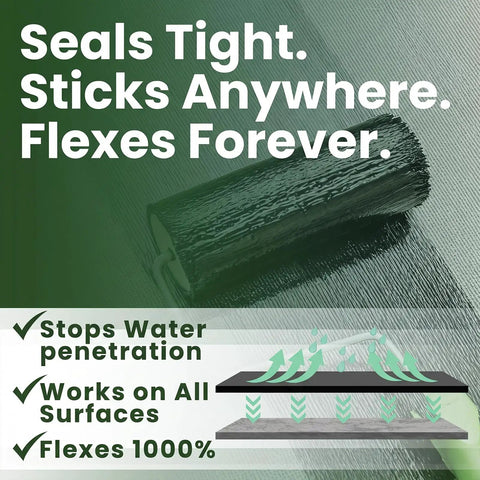 Rock Solid Roof Waterproof Sealant And Liquid Rubber Coating For EPDM Metal Roofs RV Shelters And Concrete Repair With No Sweat Application And Tough As Nails Durability In One Gallon White Bucket, close-up of roller on surface.