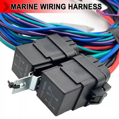 Marine Tilt Trim Wiring Harness Kit With Relay Reset Circuit Breaker for PT 130 PT 35 Jack Plate PL 65 7014G Cable Kit