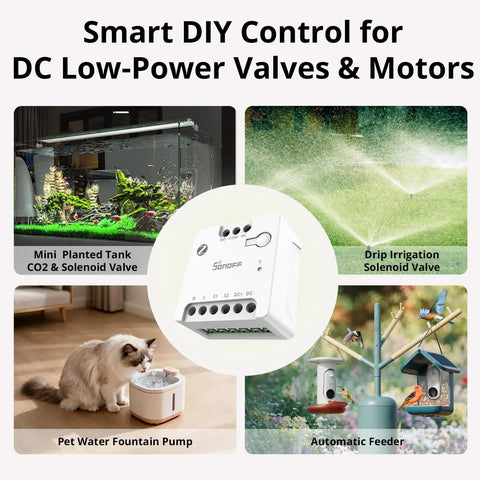 Zigbee 3.0 Dry Contact Relay With Wide AC DC Input For Smart Home Hubs, Local Control And Mesh Repeater, Works With Alexa And Google Home, Ideal For Smart Garage Doors, Boilers, DC Motors, And Solenoid Valves. White module shown for valves and motors